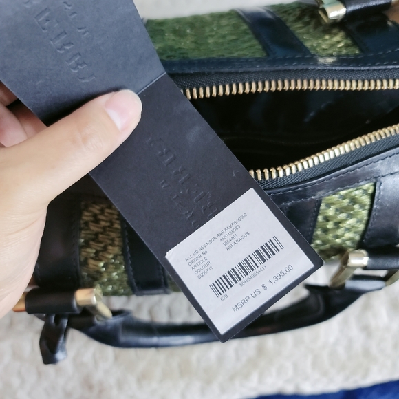 Burberry Asparagus Satchel Handbag - Picture 3 of 9